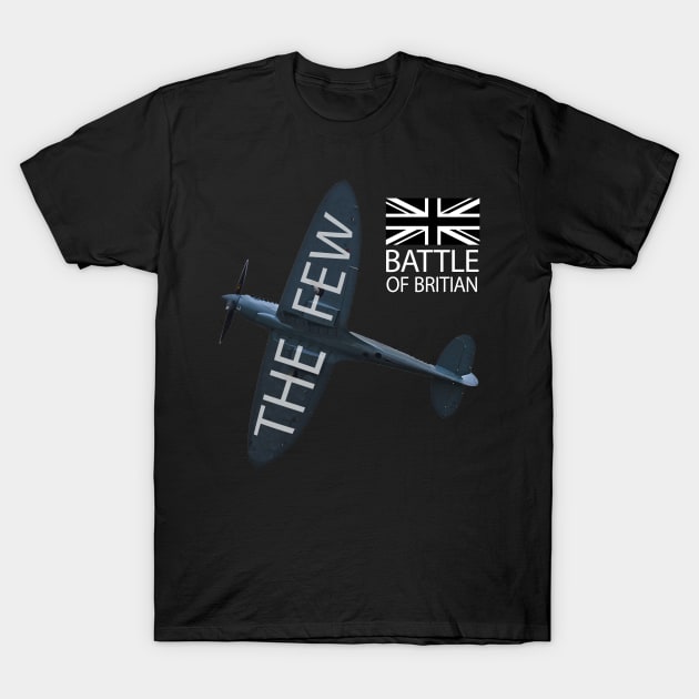 Spitfire UK RAF ww2 Fighter Aircraft Plane Airplane Supermarine British T-Shirt by BeesTeez